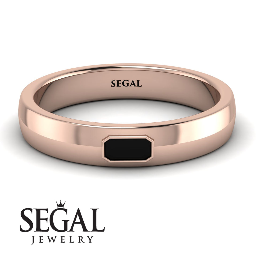 Emerald Cut Black Diamond Band - Londyn No. 8