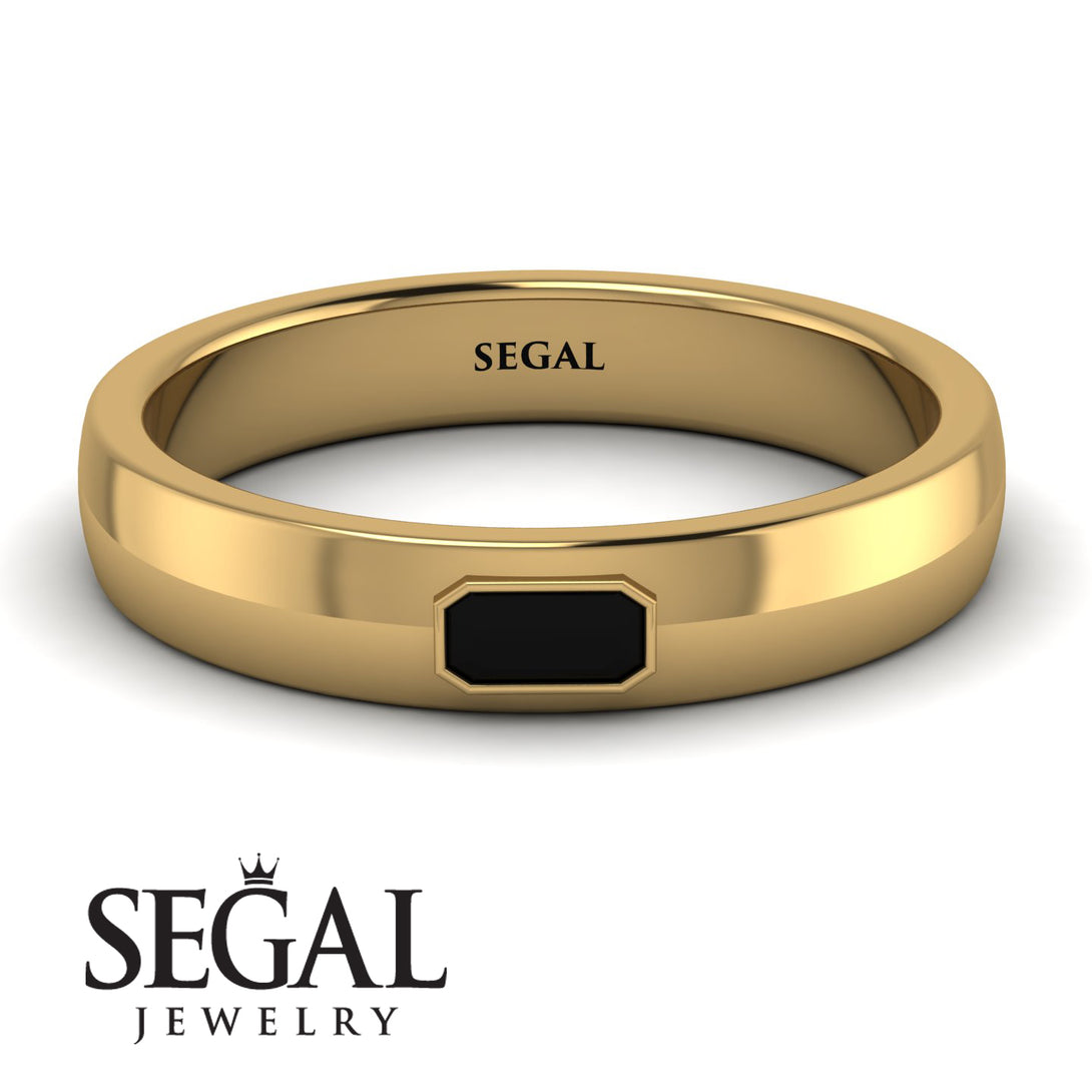 Emerald Cut Black Diamond Band - Londyn No. 7