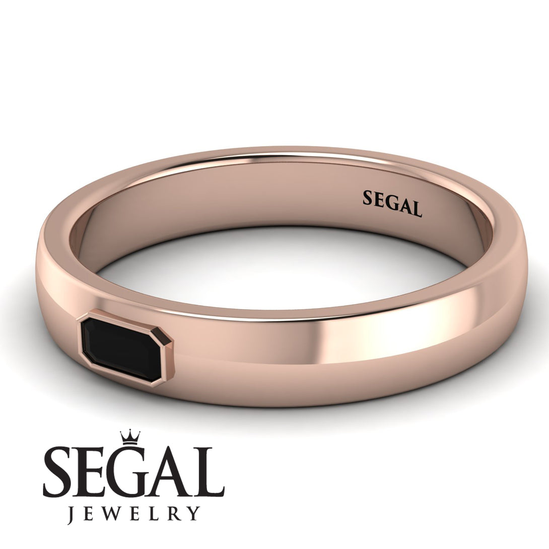 Emerald Cut Black Diamond Band - Londyn No. 8