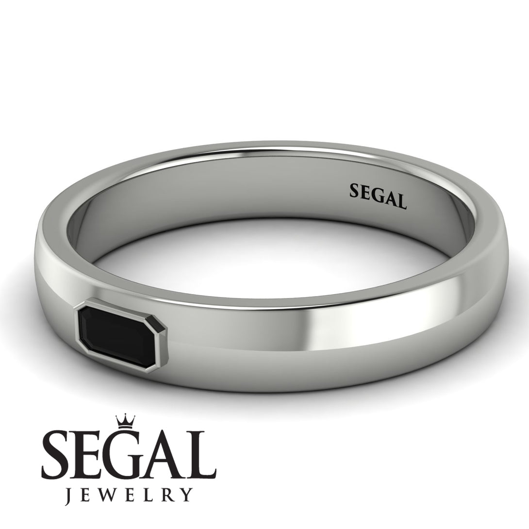 Emerald Cut Black Diamond Band - Londyn No. 9