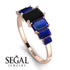 Emerald Cut Black Diamond Geometrical Ring - Briella No. 68