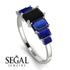 Emerald Cut Black Diamond Geometrical Ring - Briella No. 69