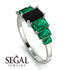 Emerald Cut Black Diamond Geometrical Ring - Briella No. 24 image 3