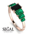 Emerald Cut Black Diamond Geometrical Ring - Briella No. 23