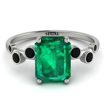 Emerald Cut Emerald Ring With Bezel - Alina No. 36 image 1