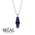 Emerald Cut Black Diamond Stairs Necklace - Briella No. 69 image 8