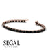 Emerald Cut Black Diamond Tennis Bracelet - Rachel No. 8 image 2