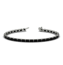 Emerald Cut Black Diamond Tennis Bracelet - Rachel No. 9 image 1