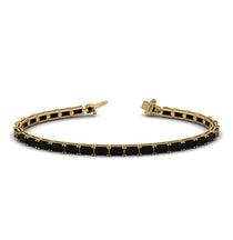 Emerald Cut Black Diamond Tennis Bracelet - Rachel No. 7 image 1