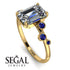 Emerald Cut Diamond Ring With Bezel - Alina No. 61