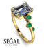 Emerald Cut Diamond Ring With Bezel - Alina No. 16 image 2