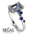 Emerald Cut Diamond Ring With Bezel - Alina No. 63 image 2