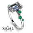 Emerald Cut Diamond Ring With Bezel - Alina No. 18 image 2