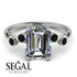 Emerald Cut Diamond Ring With Bezel - Alina No. 33