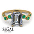 Emerald Cut Diamond Ring With Bezel - Alina No. 16 image 10