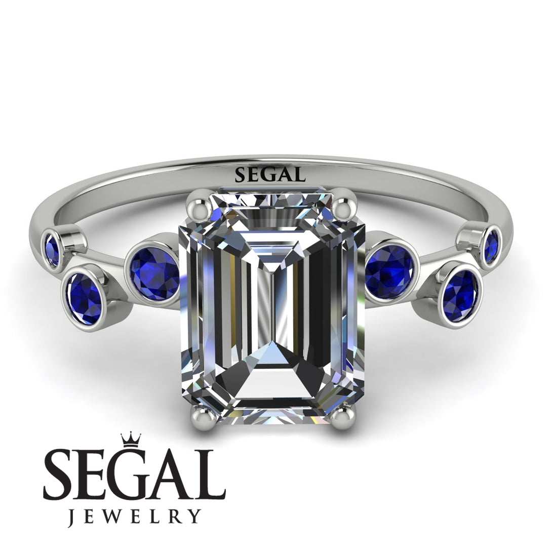 Emerald Cut Diamond Ring With Bezel - Alina No. 63
