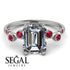 Emerald Cut Diamond Ring With Bezel - Alina No. 48 image 10
