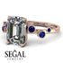 Emerald Cut Diamond Ring With Bezel - Alina No. 62