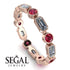 Emerald Cut Diamond Bezel Eternity Ring - Genevieve No. 47