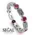 Emerald Cut Diamond Bezel Eternity Ring - Genevieve No. 48