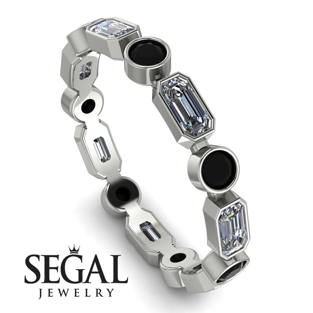 Emerald Cut Diamond Bezel Eternity Ring - Genevieve No. 33