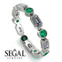 Emerald Cut Diamond Bezel Eternity Ring - Genevieve No. 18