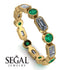 Emerald Cut Diamond Bezel Eternity Ring - Genevieve No. 16
