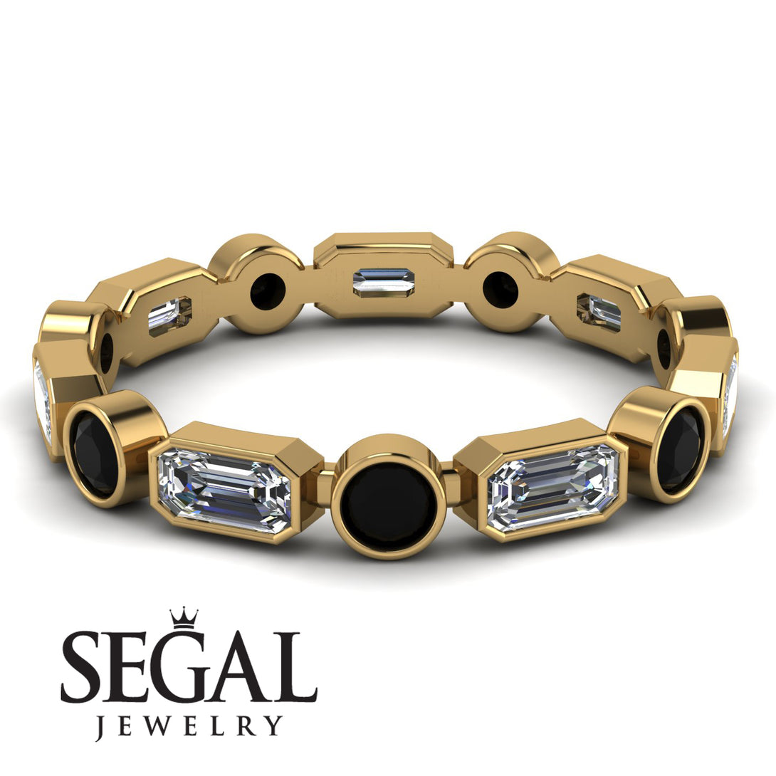 Emerald Cut Diamond Bezel Eternity Ring - Genevieve No. 31