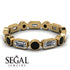 Emerald Cut Diamond Bezel Eternity Ring - Genevieve No. 31