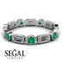 Emerald Cut Diamond Bezel Eternity Ring - Genevieve No. 18