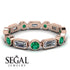 Emerald Cut Diamond Bezel Eternity Ring - Genevieve No. 17 image 2