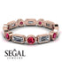 Emerald Cut Diamond Bezel Eternity Ring - Genevieve No. 47