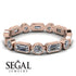Emerald Cut Diamond Bezel Eternity Ring - Genevieve No. 2