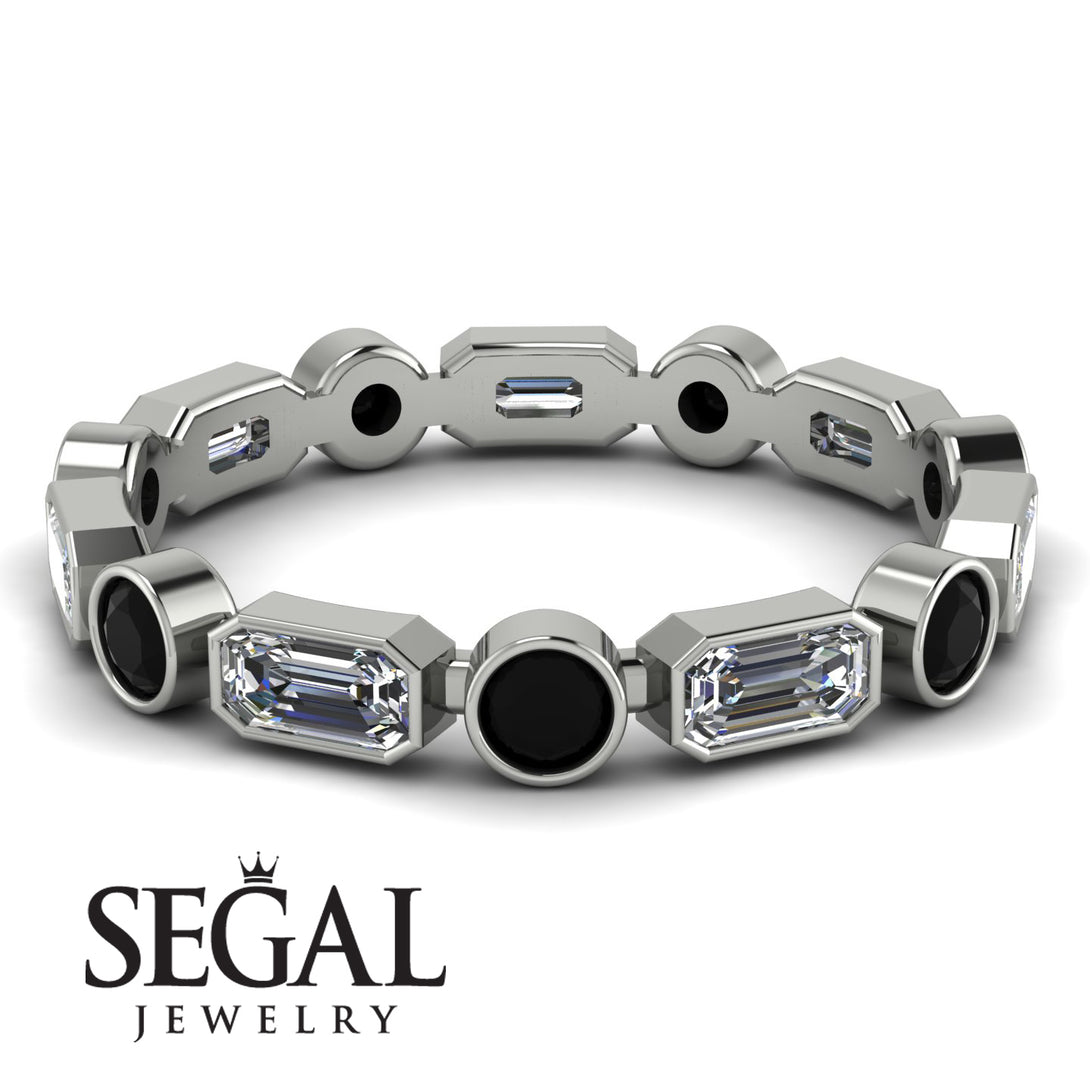 Emerald Cut Diamond Bezel Eternity Ring - Genevieve No. 33