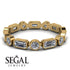 Emerald Cut Diamond Bezel Eternity Ring - Genevieve No. 1 image 2