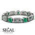Emerald Cut Diamond Bezel Eternity Ring - Genevieve No. 18