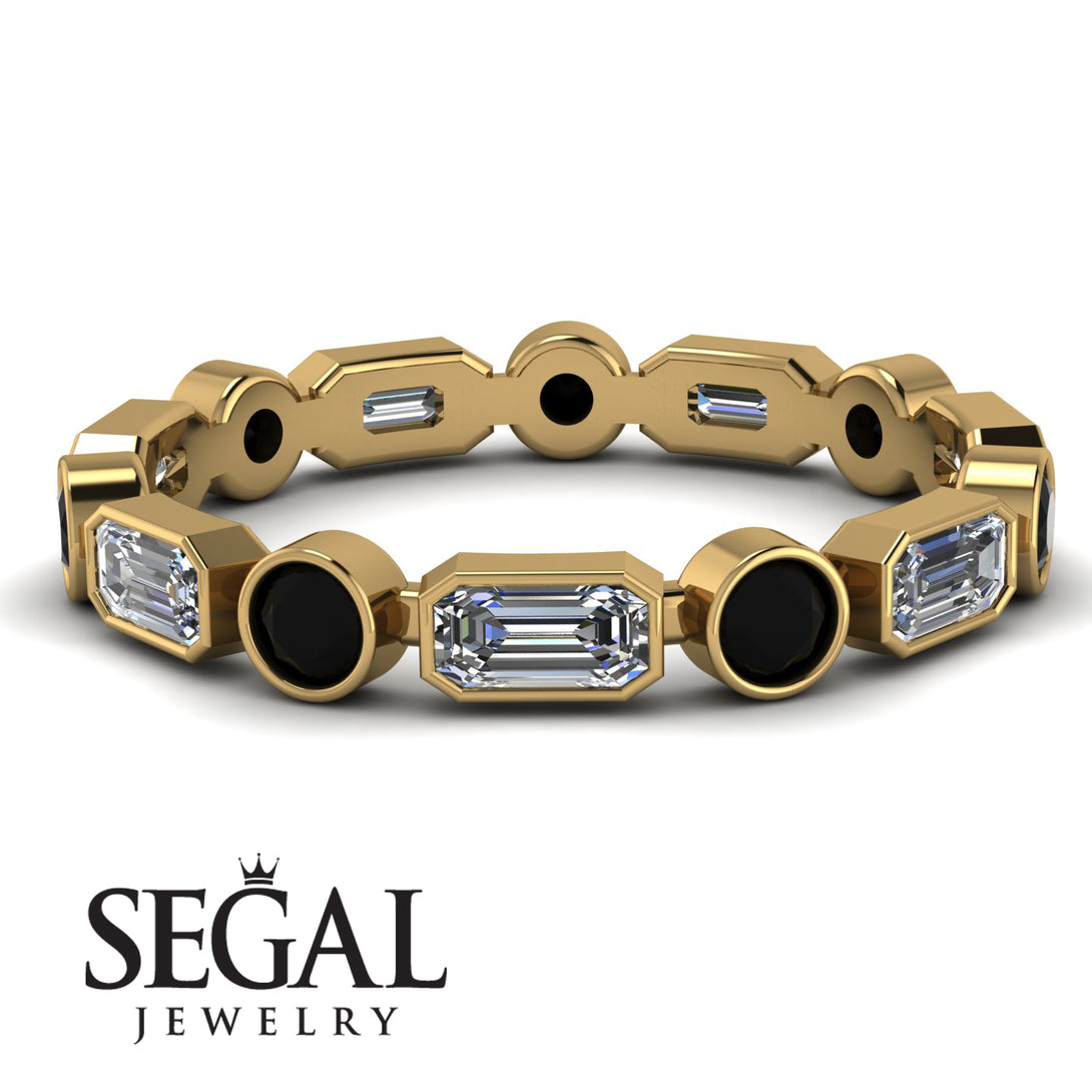 Emerald Cut Diamond Bezel Eternity Ring - Genevieve No. 31