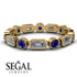 Emerald Cut Diamond Bezel Eternity Ring - Genevieve No. 61 image 3