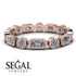 Emerald Cut Diamond Bezel Eternity Ring - Genevieve No. 2