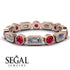 Emerald Cut Diamond Bezel Eternity Ring - Genevieve No. 47 image 3