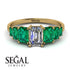 Emerald Cut Diamond Geometrical Ring - Briella No. 16 image 15