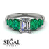Emerald Cut Diamond Geometrical Ring - Briella No. 18