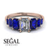 Emerald Cut Diamond Geometrical Ring - Briella No. 62