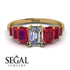 Emerald Cut Diamond Geometrical Ring - Briella No. 46