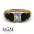 Emerald Cut Diamond Geometrical Ring - Briella No. 31 image 16