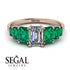 Emerald Cut Diamond Geometrical Ring - Briella No. 17 image 15