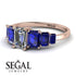 Emerald Cut Diamond Geometrical Ring - Briella No. 62 image 2