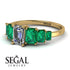 Emerald Cut Diamond Geometrical Ring - Briella No. 16