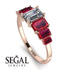 Emerald Cut Diamond Geometrical Ring - Briella No. 47