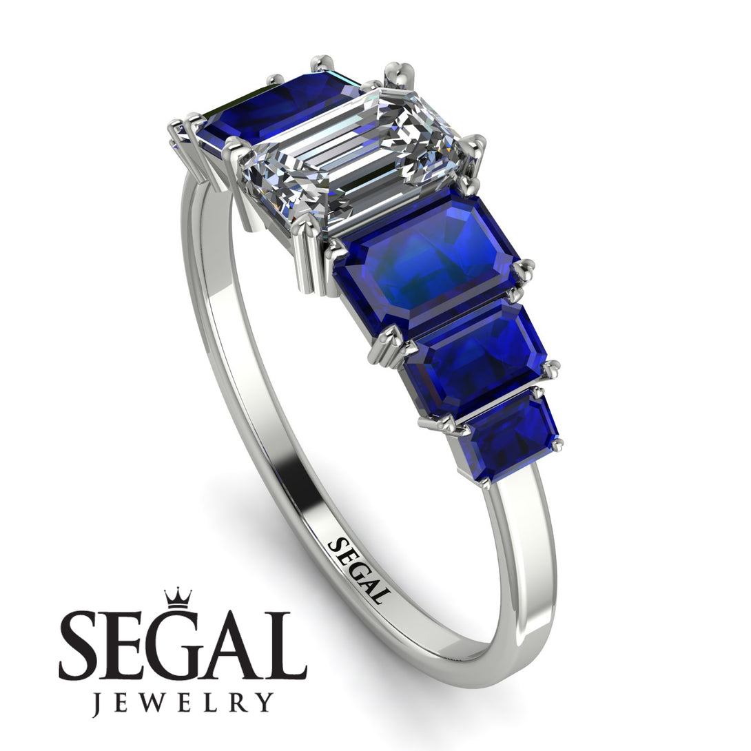 Emerald Cut Diamond Geometrical Ring - Briella No. 63